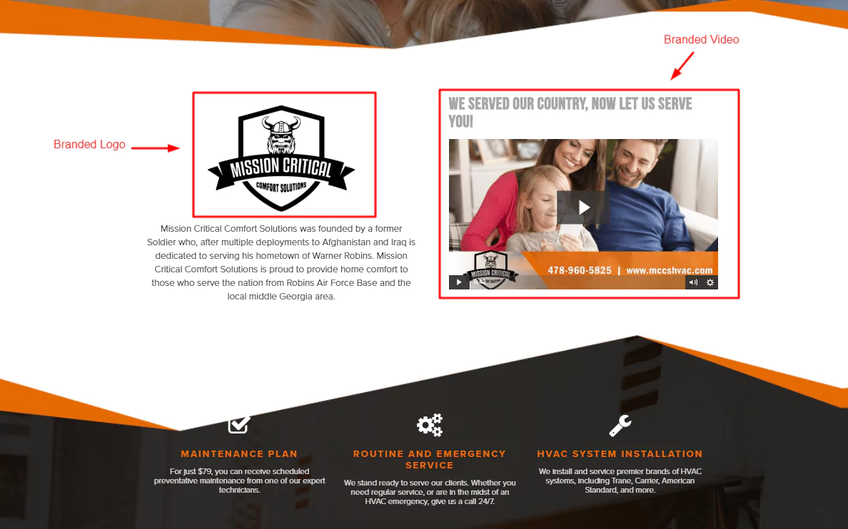 Branded Website Example