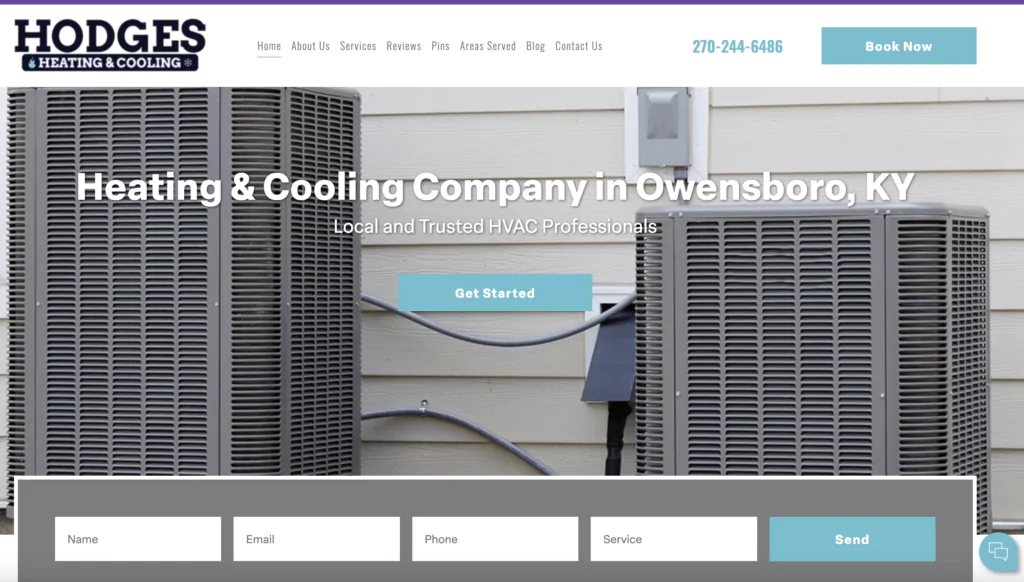 Modern HVAC Website (Screenshot)